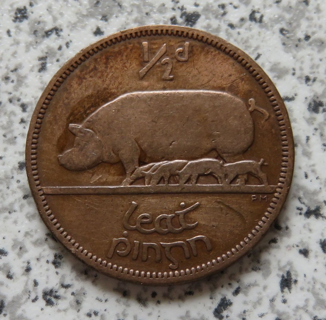  Irland half Penny 1939, seltenster Jahrgang (2)   