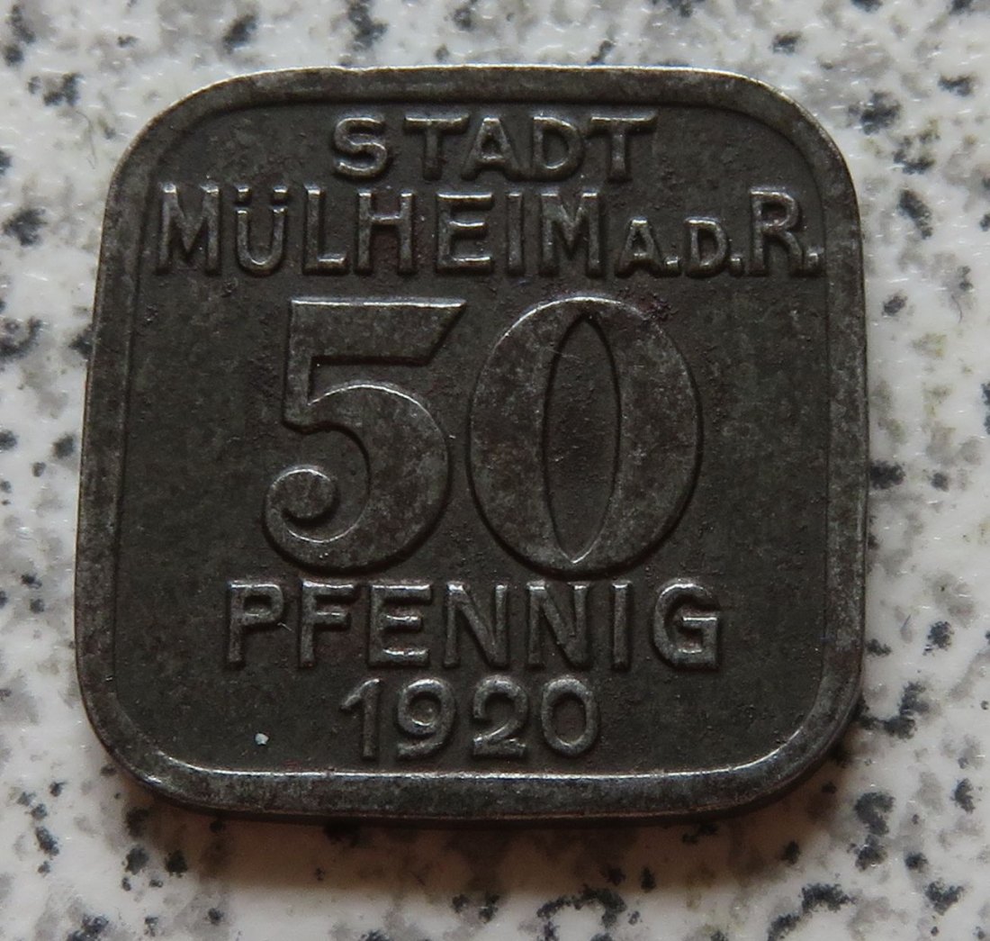  Mühlheim a.d.R. 50 Pfennig 1920. Spruch   