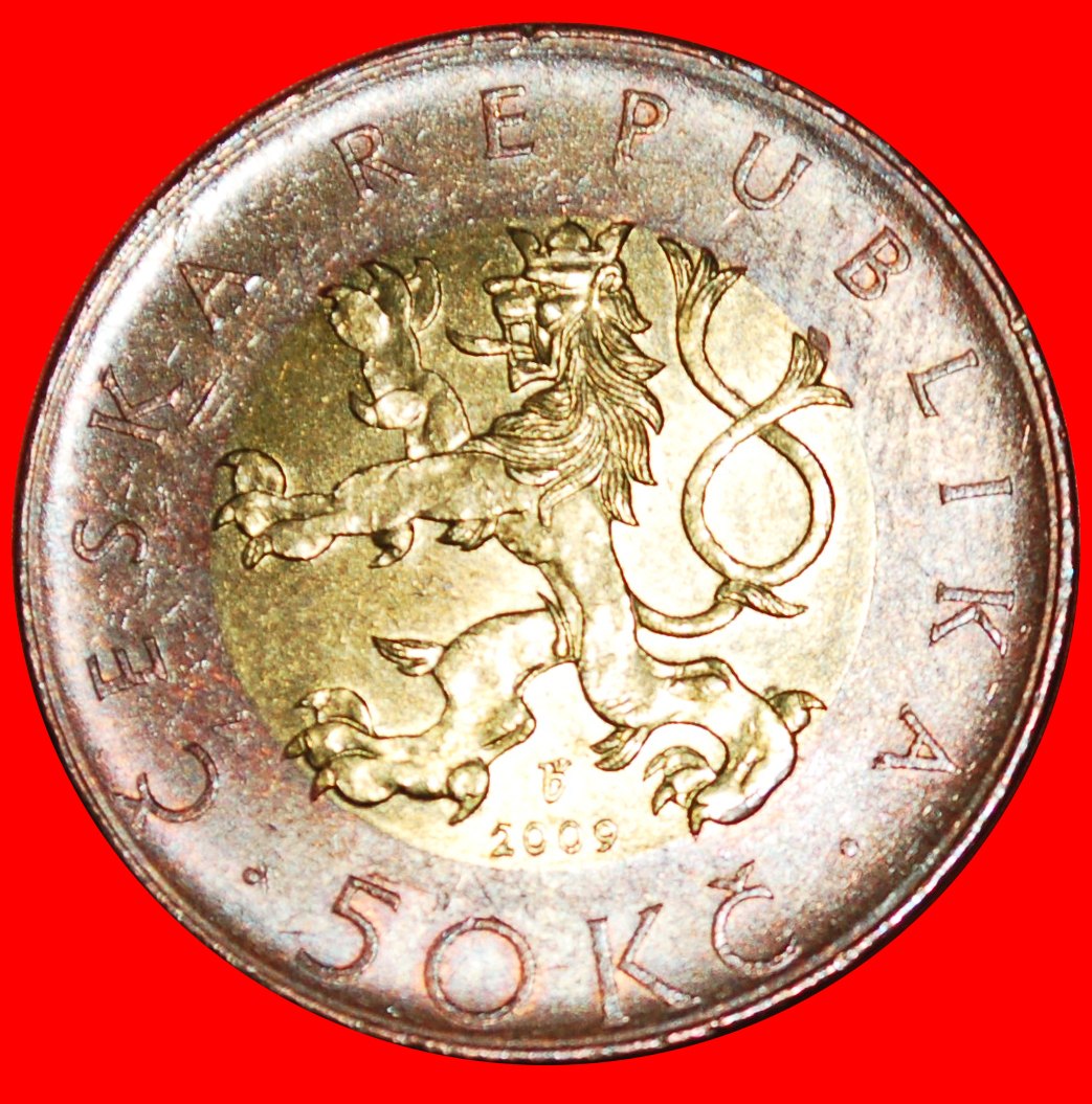  Ⰶ BI-METALLIC (1993-2022): CZECH REPUBLIC★ 50 CROWNS 2009! LOW START ★ NO RESERVE!   