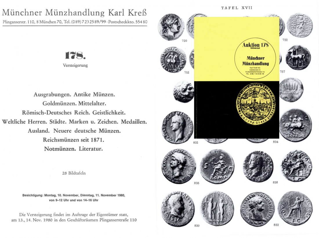  Kreß (München) Auktion 178 (1980) Münzen der Antike Mittelalter & Neuzeit sowie Antike Objekte   