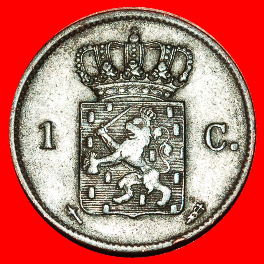  * UNGEWÖHNLICH (1860-1877): NIEDERLANDE ★ 1 CENT 1873! WILHELM III. (1849-1890)! OHNE VORBEHALT!   