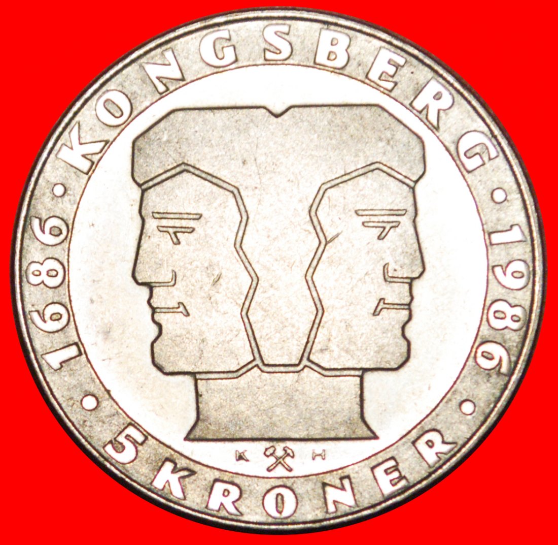  * GOD JANUS: NORWAY ★ 5 KRONER 1686-1986 UNC MINT LUSTRE! OLAV V (1957-1991) LOW START ★ NO RESERVE!   