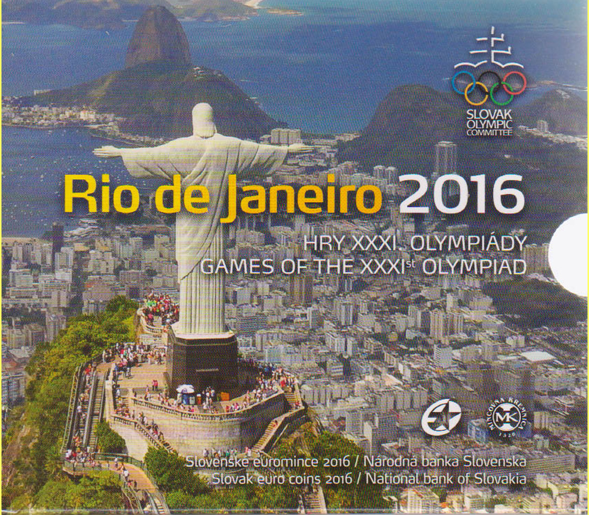  Offiz KMS Slowakei *XXXI. Olymp. Sommerspiele in Rio* 2016 5M nur im Folder nur 9.000St!   