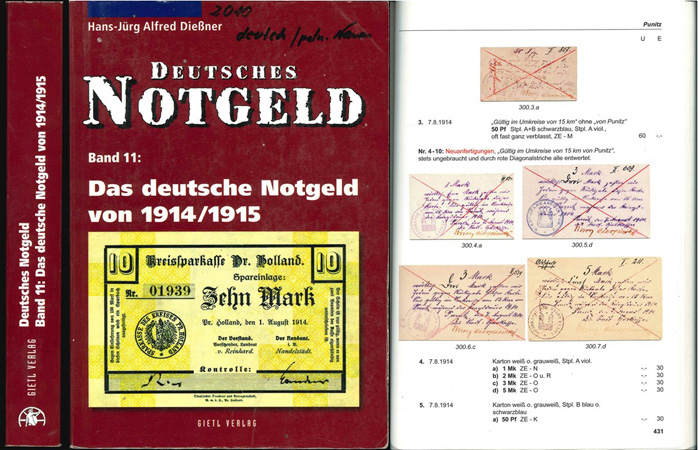 Dießner,H.-J.A.; Deutsches Notgeld; Band 11; Das deutsche Notgeld von 1914-1915; Regenstauf 2010   