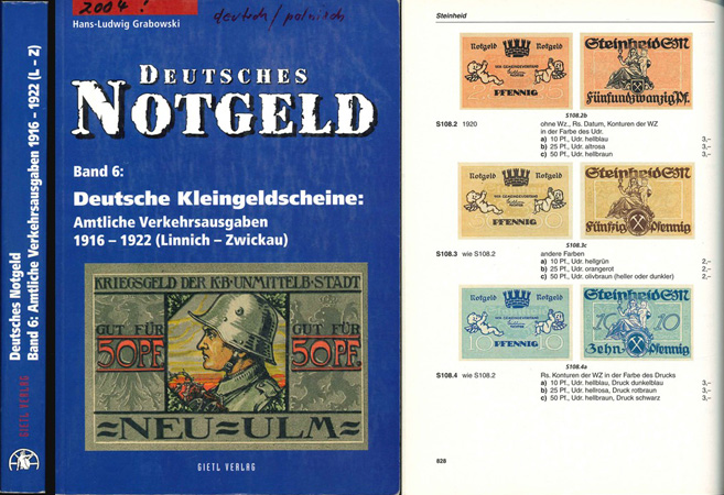  Grabowski, H.-J.; Deutsches Notgeld; Band 6: Deutsche Kleingeldscheine; Regenstauf 2004   