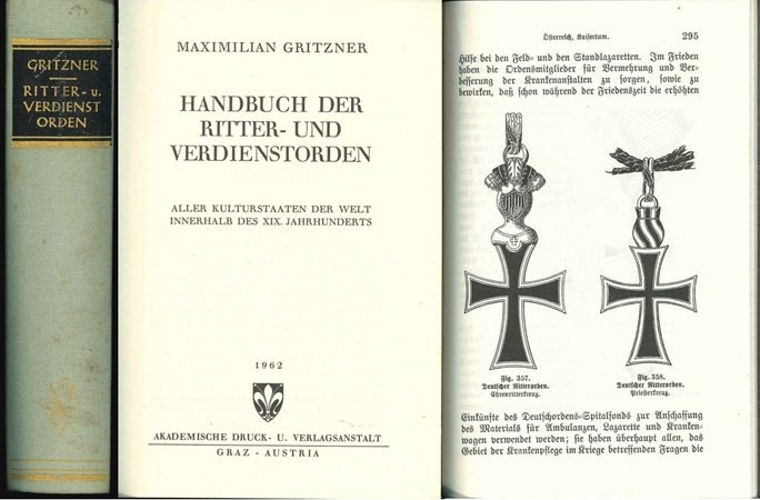  Gritzner Maximilian; Handbuch der Ritter- und Verdienstorden; Graz 1962   