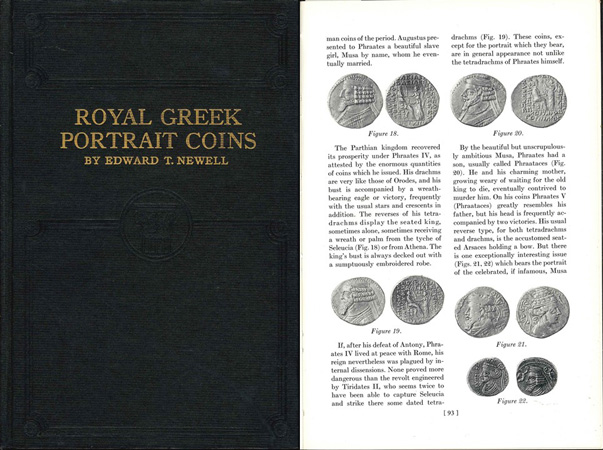  Erward T. Newell; Royal Greek Portrait Coins   