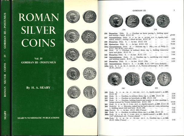  H.A.Seaby; Roman Silver Coins; Vol. IV; Cordian III - Postimus; London 1971   