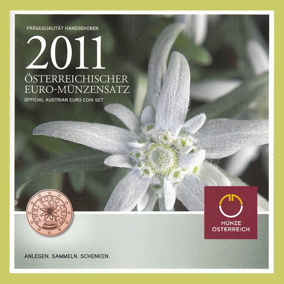  Offiz. Euro-KMS Österreich *Alpen Edelweiß* 2011 *hgh*   