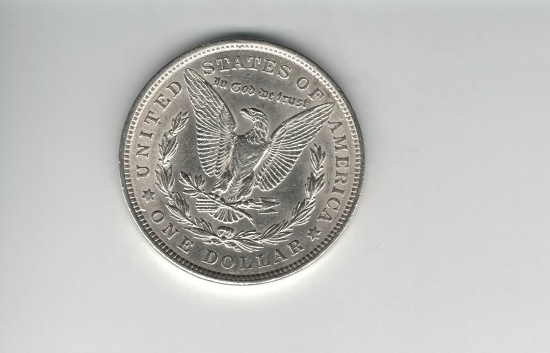  1 Dollar 1921 Morgan ohne Mz 900 silber USA Spittalgold9800 (5091)   