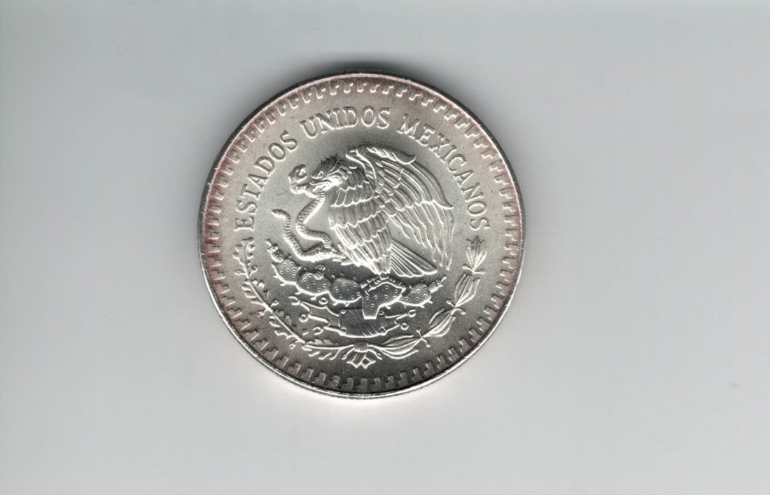  1 Oz Peso 1990 Plata Pura 999/31,1g Silbermünze Mexiko Spittalgold9800 (00   