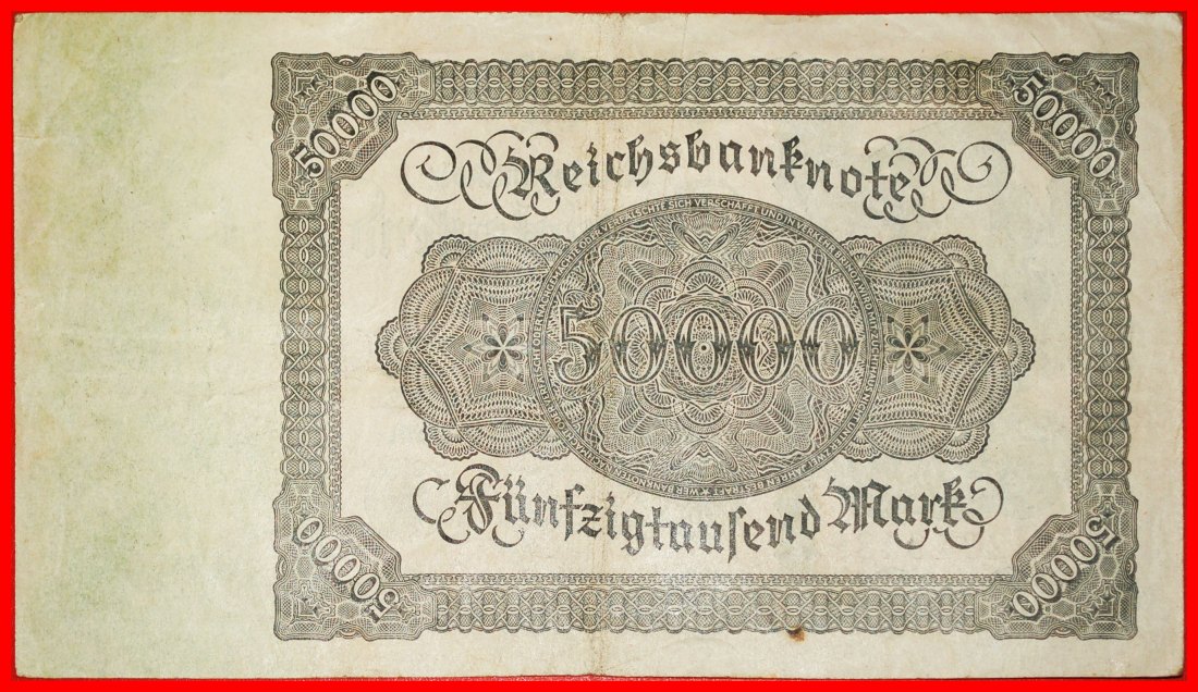  * REICHSBANKNOTE: DEUTSCHLAND ★ 50000 MARK 1922! OHNE VORBEHALT!   