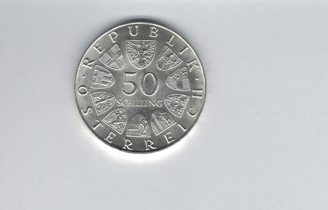  50 Schilling 1972 100 J. Hochschule für Bodenkultur 18g fein Österreich Spittalgold9800 Ag (4584/13)   