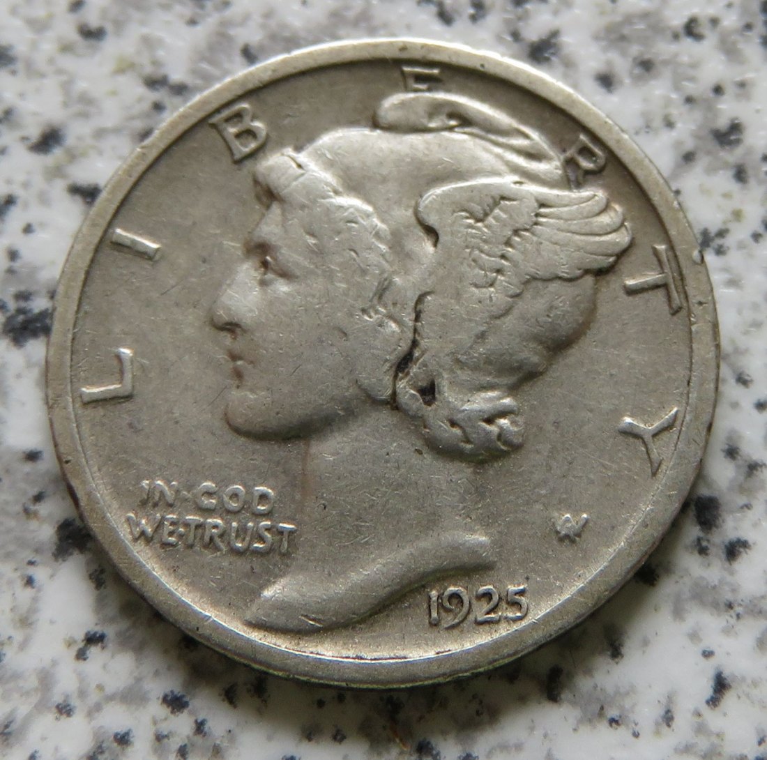  USA Dime 1925 / 10 Cents 1925   