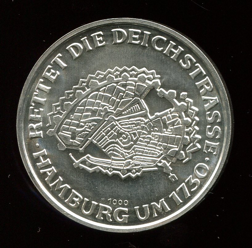 Hamburg um 1730 Silbermedaillie 1000 Ag 30,5 g