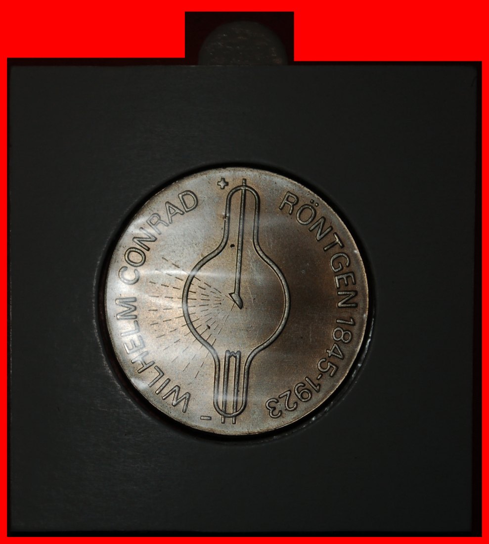 * ROENTGEN 1845-1923: GERMANY ★ 5 MARK 1970 UNC MINT LUSTRE IN HOLDER! LOW START! ★ NO RESERVE!