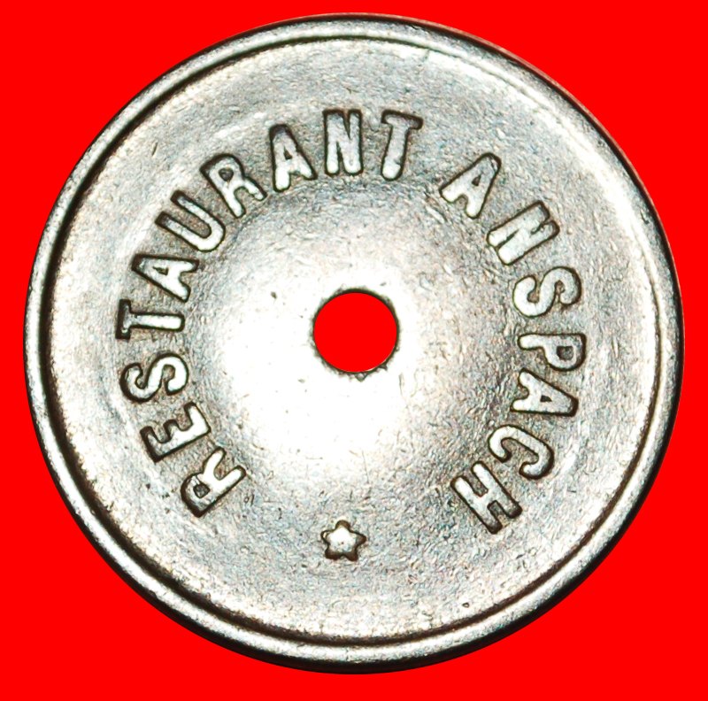* RESTAURANT ANSPACH: BELGIUM ★ 1 FRANC 1870s-1920s! RARE! TO BE PUBLISHED! LOW START! ★ NO RESERVE!
