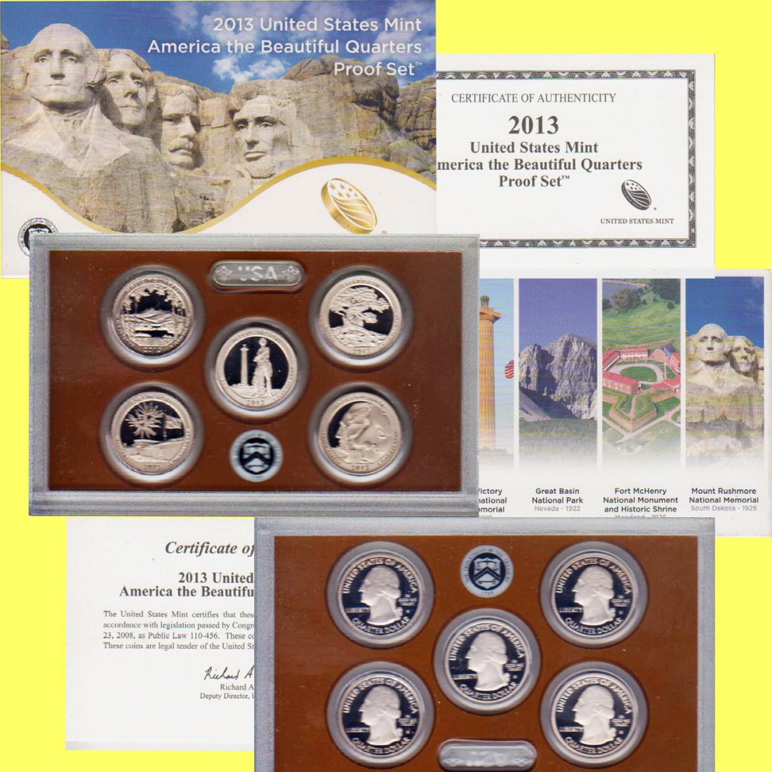  USA United States Mint America the Beautiful Quarters Proof Set 2013   