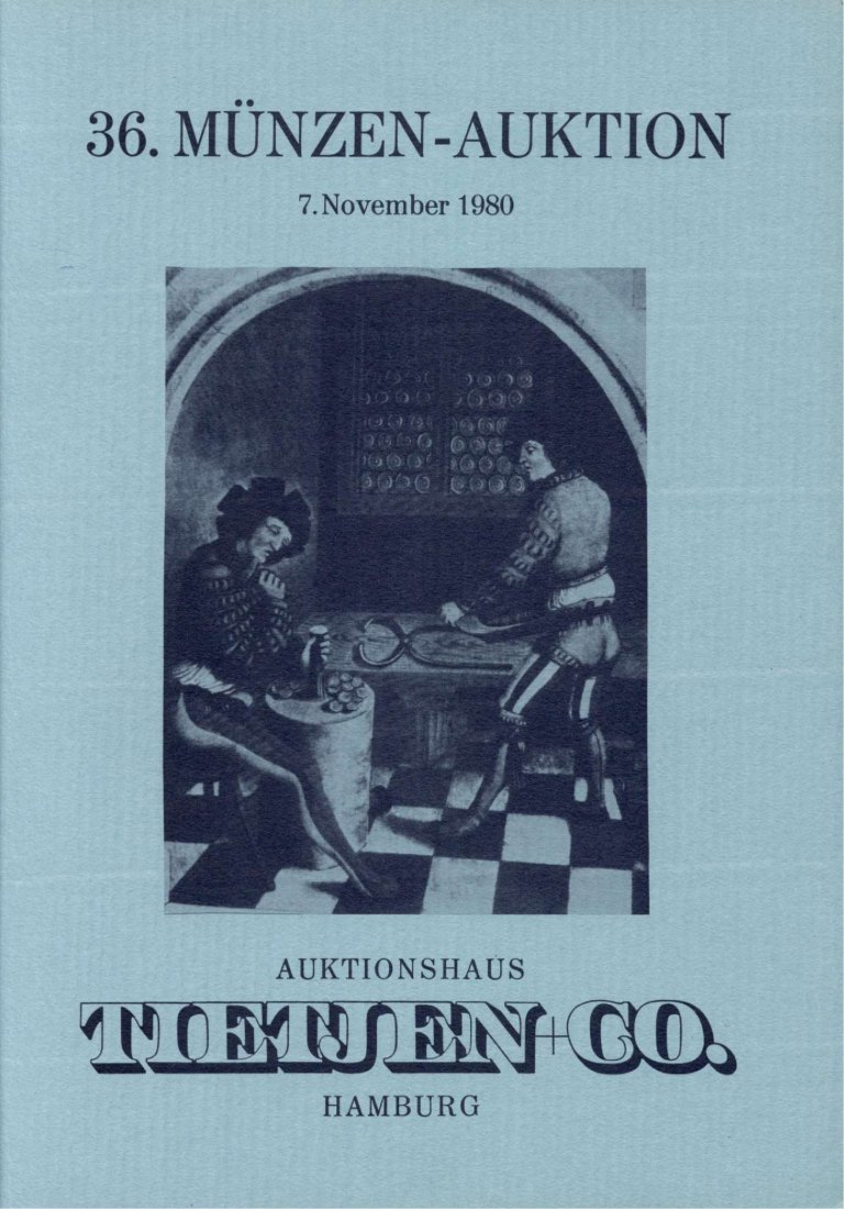  Tietjen (Hamburg) Auktion 36 (1980) Antike - Neuzeit - ua Hamburgische Münzen / Freimaurer Abzeichen   