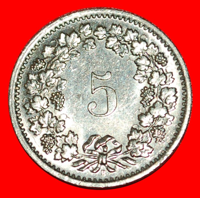  * LIBERTY (1879-2022): SWITZERLAND ★ 5 RAPPEN 1969B MINT LUSTRE! DIES 1+B!★LOW START★ NO RESERVE!   