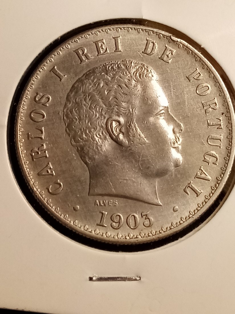  Portugal - 500 Reis 1903 Silber   