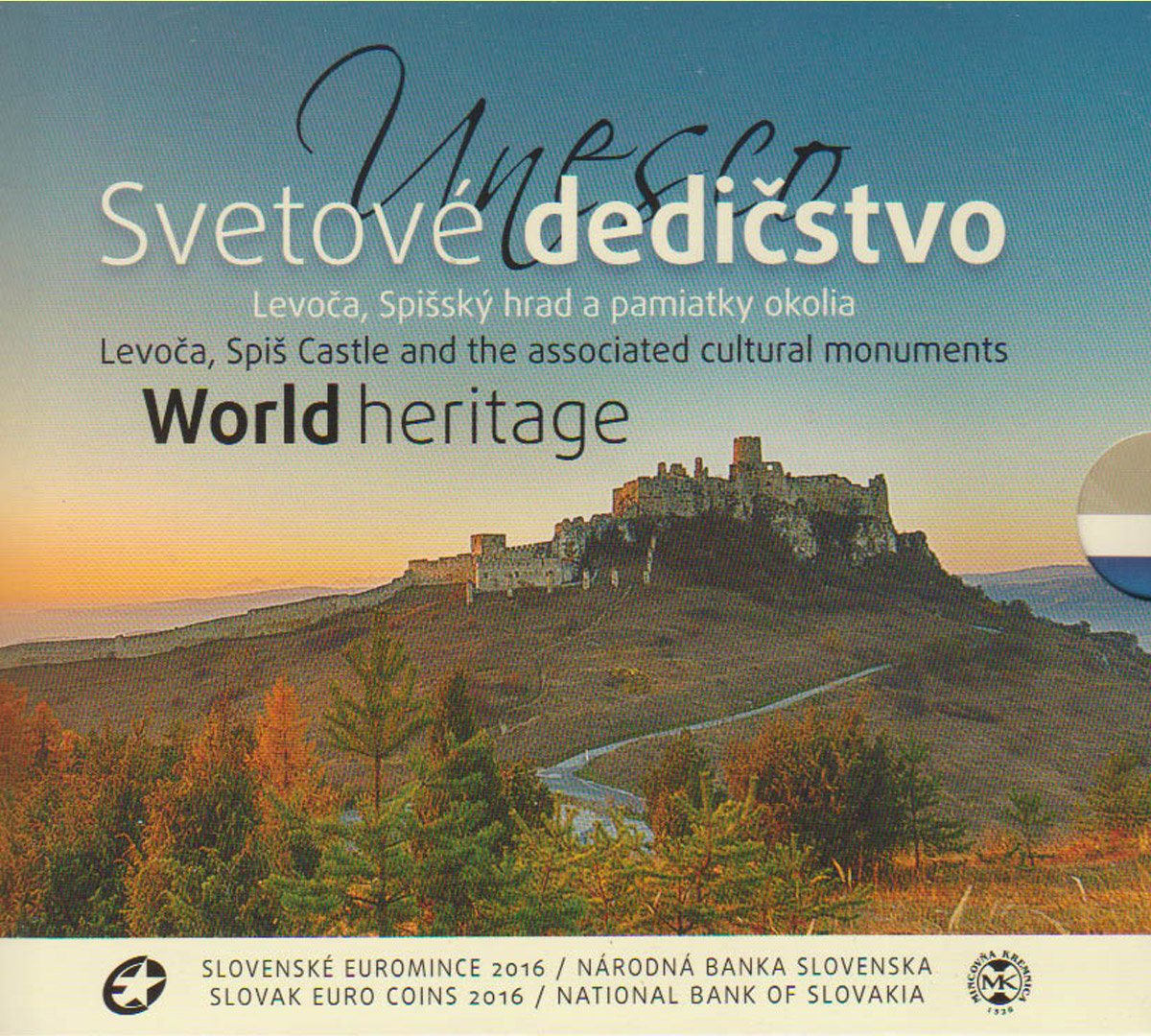  Offiz. KMS Slowakei *UNESCO Welterbestätten - Levoca & Spissky* 2016 5M nur im Folder nur 3.500St!   