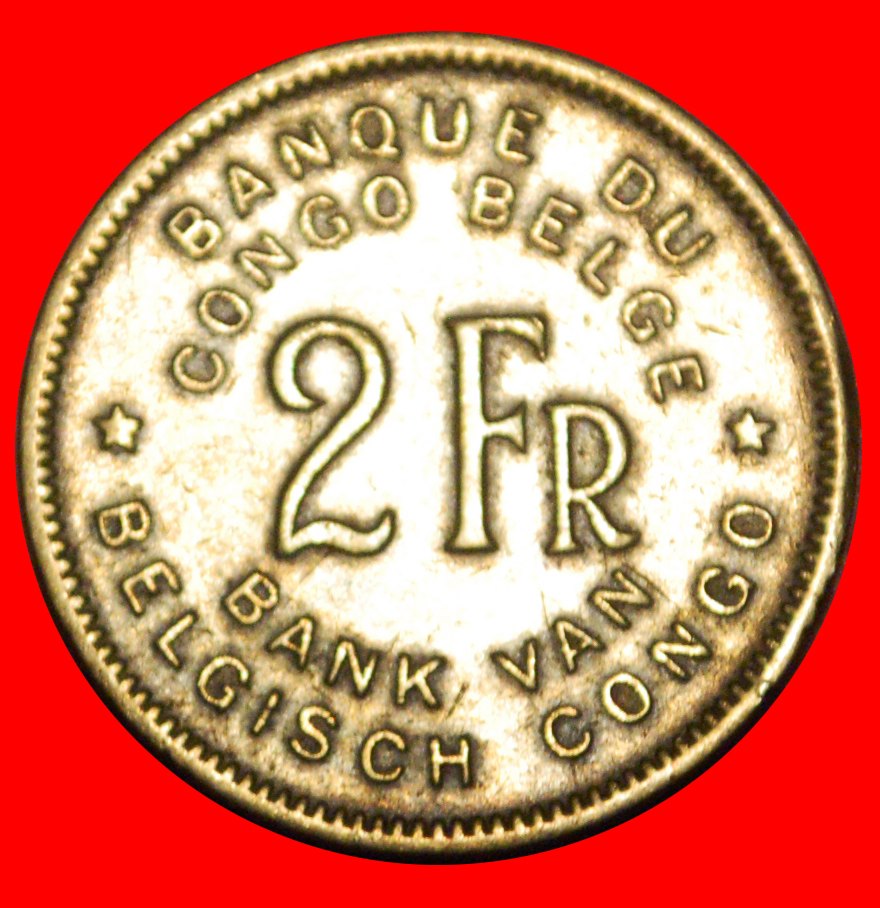  * SOUTH AFRICA ELEPHANT (1946-1947): BELGIAN CONGO ★ 2 FRANCS 1946 UNCOMMON! LOW START ★ NO RESERVE!   