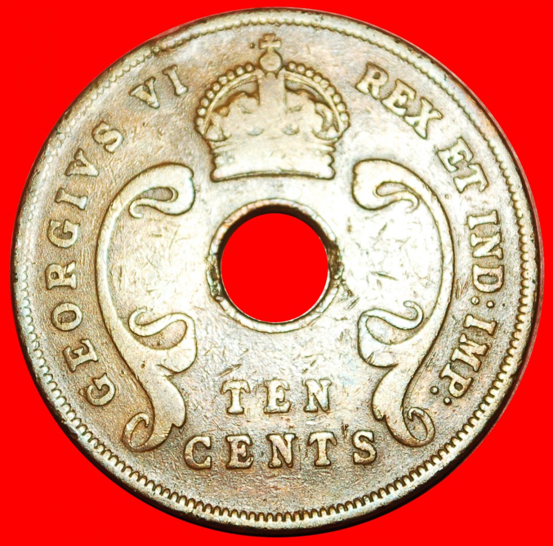  * SOUTH AFRICA: EAST AFRICA ★10 CENTS 1943SA! WAR TIME (1939-1945) GEORGE VI★LOW START ★ NO RESERVE!   