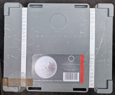 Südafrika  1 Unze Silber MM-Frankfurt   Feinsilber: 15.551,5 g Krügerrand - 500 Stück 2022 