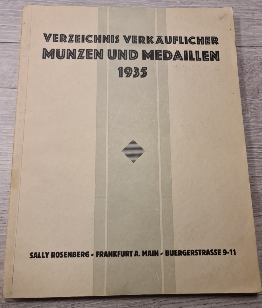  Rosenberg Sally ( Frankfurt ) Verzeichnis verkäuflicher Münzen und Medaillen 1935   