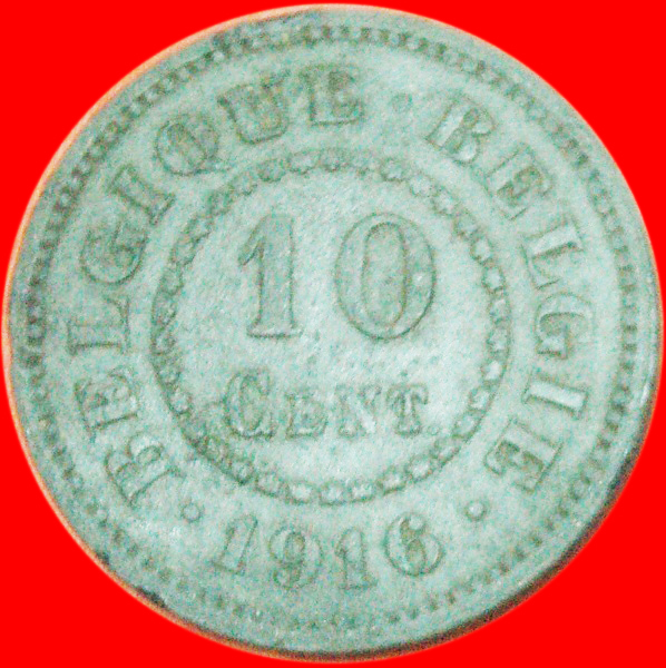 * 2 SOLD OCCUPATION by GERMANY★BELGIUM 10 CENTIMES 1916! WARTIME (1914-1920) LOW START ★ NO RESERVE!