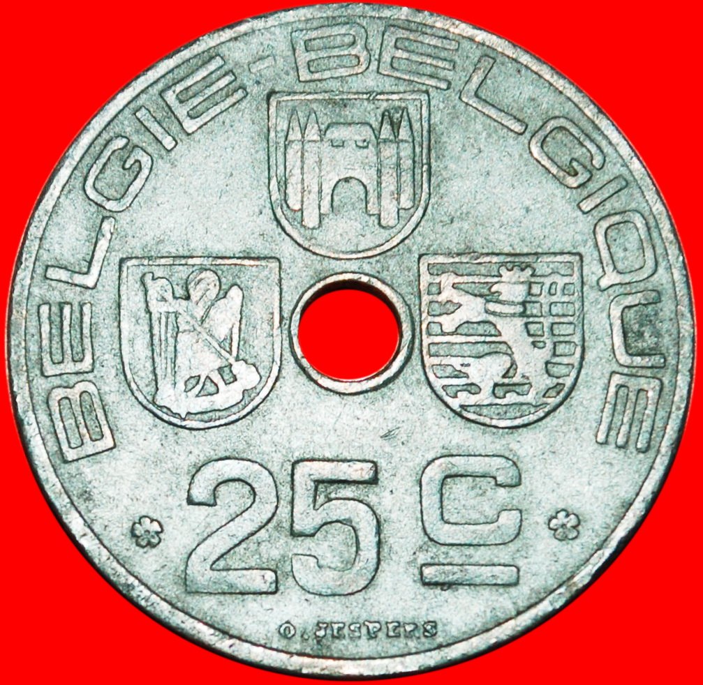 * OCCUPATION by GERMANY: BELGIUM★ 25 CENTIMES 1942 BELGIE-BELGIQUE! LOW START ★ NO RESERVE!