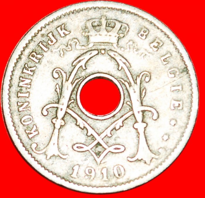  * DUTCH LEGEND: BELGIUM ★ 5 CENTIMES 1910! ALBERT I (1909-1934) LOW START ★ NO RESERVE!   