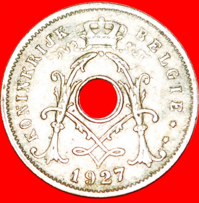  * HOLLÄNDISCHE LEGENDE: BELGIEN ★ 5 CENTIMES 1927! ALBERT I. (1909-1934)★OHNE VORBEHALT   