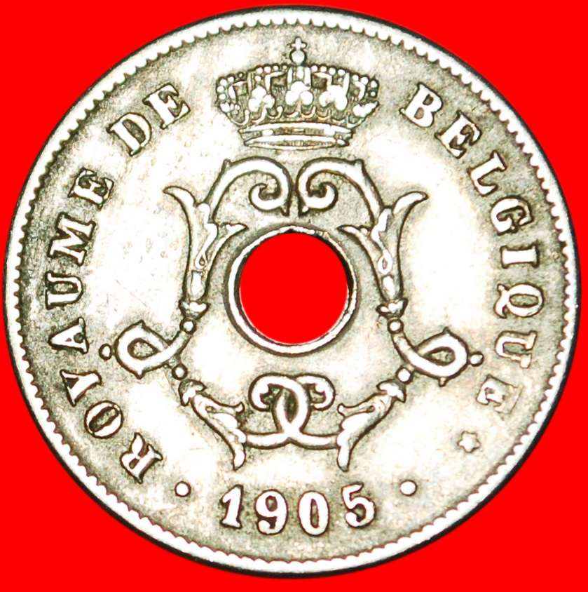  * FRENCH LEGEND: BELGIUM ★ 10 CENTIMES 1905! LEOPOLD II (1865-1909) LOW START ★ NO RESERVE!   