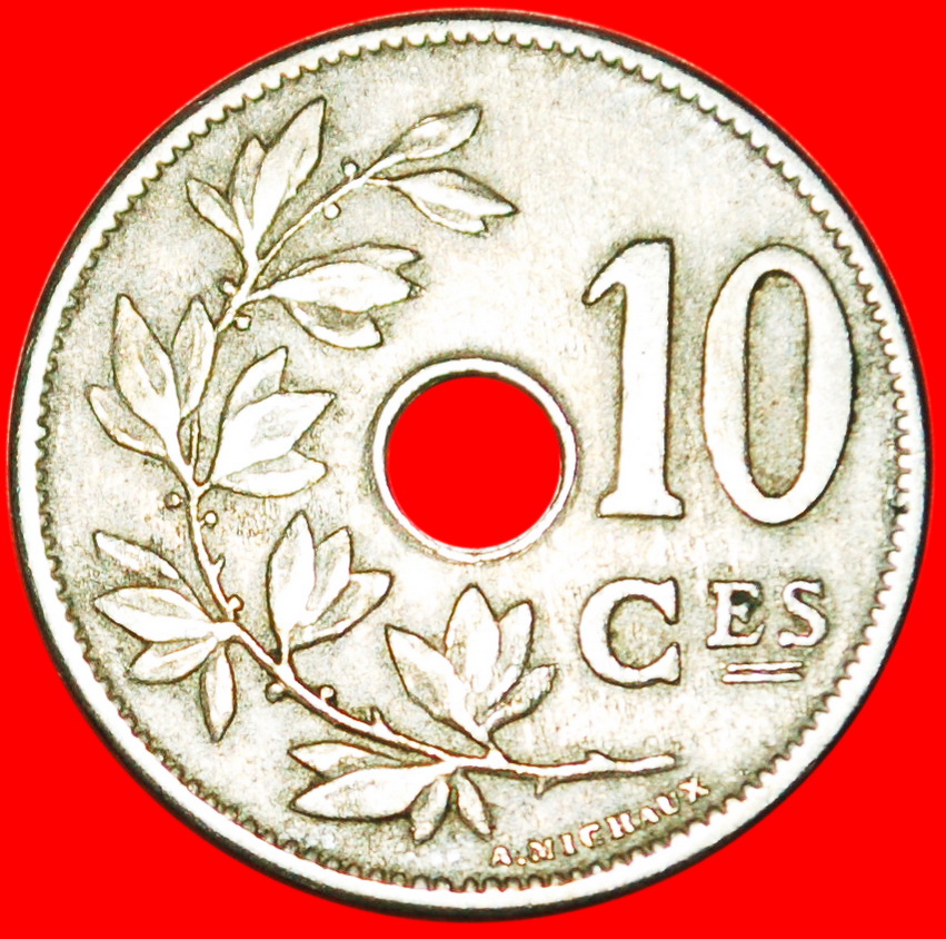  * FRANZÖSISCHE LEGENDE: BELGIEN ★ 10 CENTIMES 1905! LEOPOLD II. (1865-1909)★OHNE VORBEHALT   