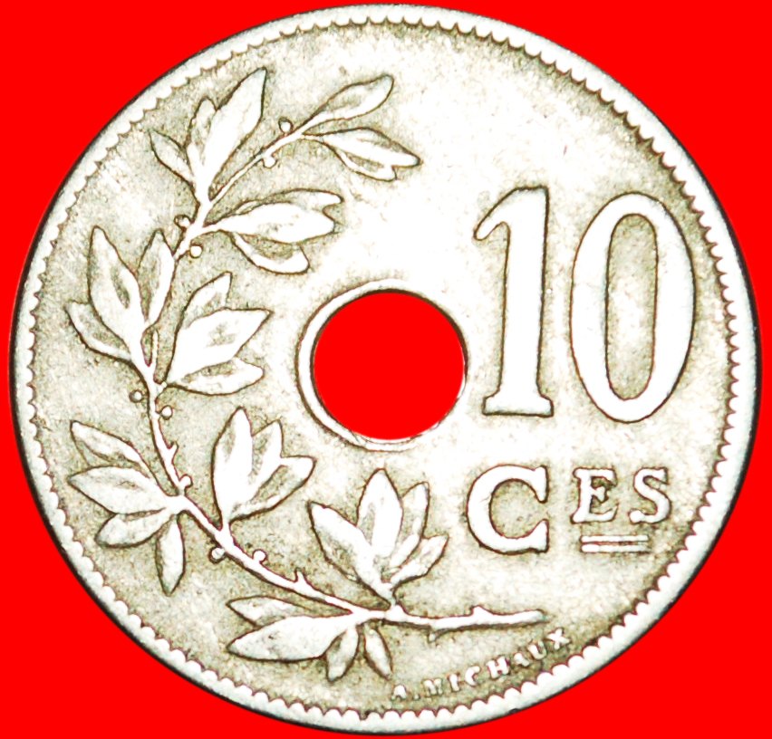  * FRENCH LEGEND: BELGIUM★ 10 CENTIMES 1904! LEOPOLD II (1865-1909)LOW START ★ NO RESERVE!   