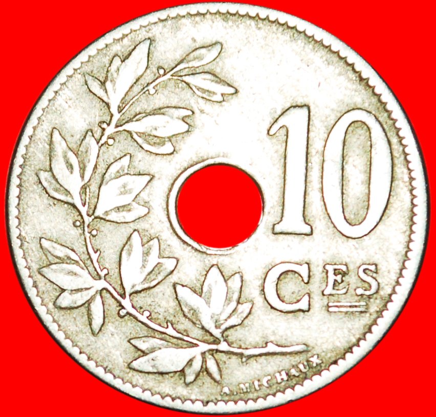  * FRANZÖSISCHE LEGENDE: BELGIEN ★ 10 CENTIMES 1904! LEOPOLD II. (1865-1909)★OHNE VORBEHALT   