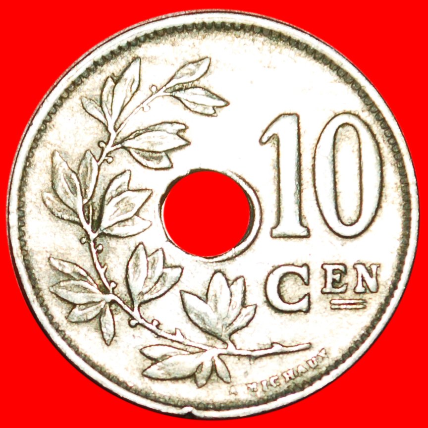  * HOLLÄNDISCHE LEGENDE: BELGIEN ★ 10 CENTIMES 1924! ALBERT I. (1909-1934)★OHNE VORBEHALT   