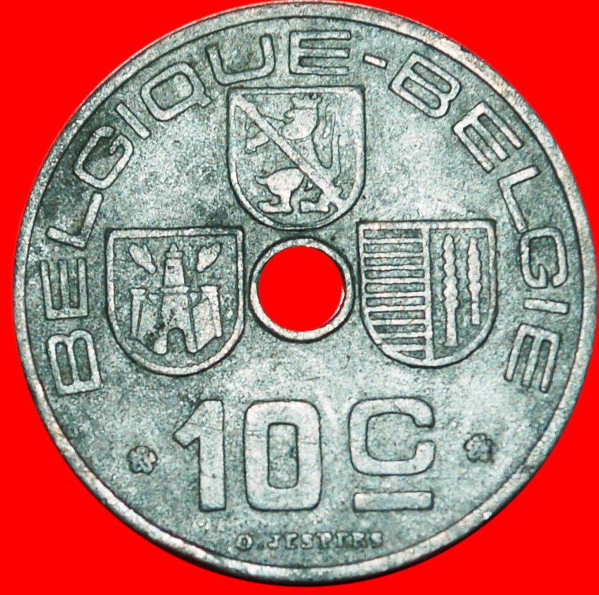  * BESETZUNG von DEUTSCHLAND ~ FRANZÖSISCHE LEGENDE: BELGIEN ★ 10 CENTIMES 1941! ★OHNE VORBEHALT   