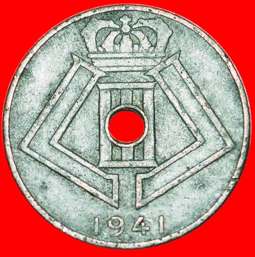  * BESETZUNG von DEUTSCHLAND ~ FRANZÖSISCHE LEGENDE: BELGIEN ★ 10 CENTIMES 1941! ★OHNE VORBEHALT   