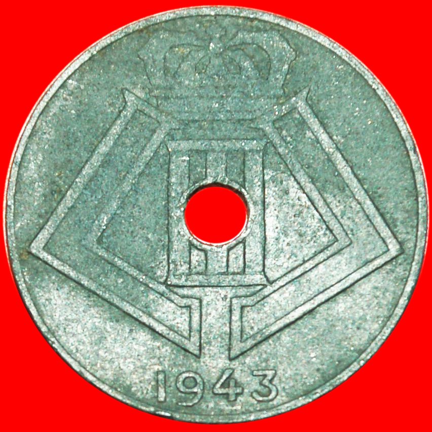  * BESETZUNG von DEUTSCHLAND ~ FRANZÖSISCHE LEGENDE: BELGIEN ★ 10 CENTIMES 1943!★OHNE VORBEHALT   