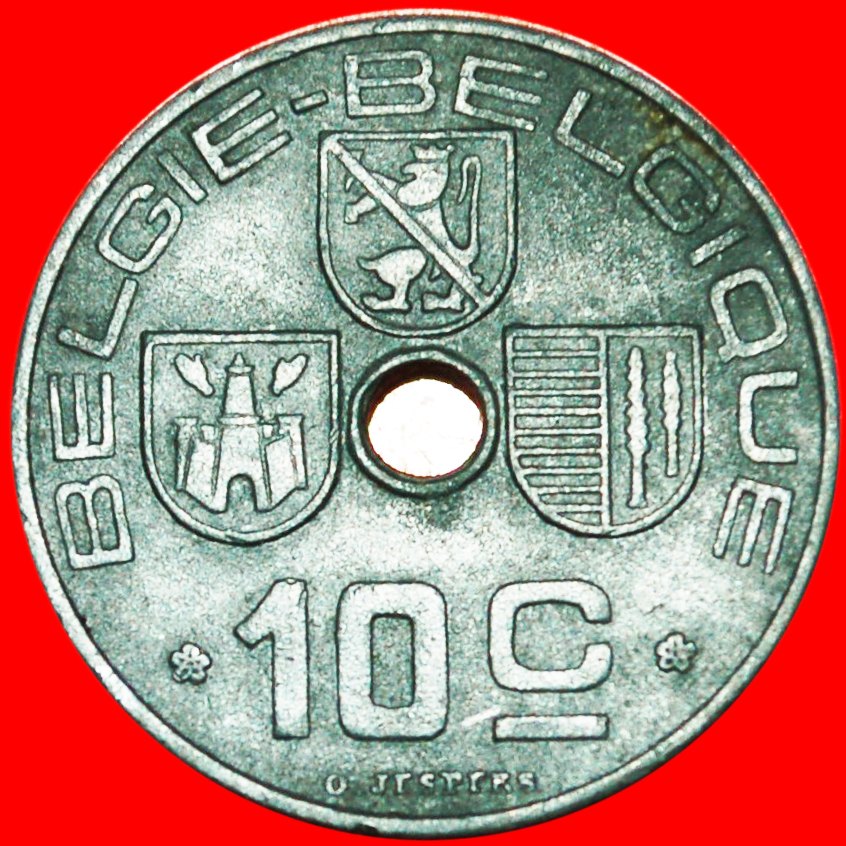  * BESETZUNG von DEUTSCHLAND ~ HOLLÄNDISCHE LEGENDE: BELGIEN ★ 10 CENTIMES 1944! ★OHNE VORBEHALT   