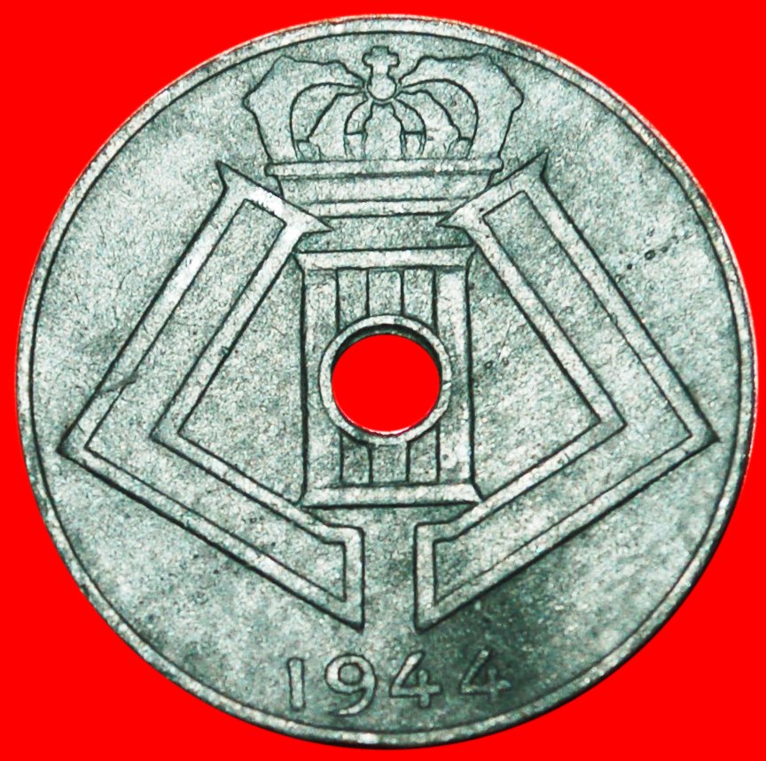  * OCCUPATION BY GERMANY ~ DUTCH LEGEND: BELGIUM★10 CENTIMES 1944★LEOPOLD III★LOW START ★ NO RESERVE!   