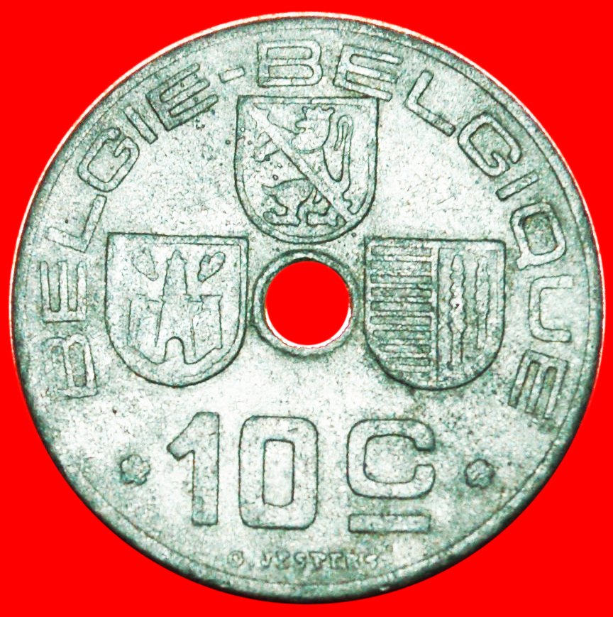  * BESETZUNG von DEUTSCHLAND ~ HOLLÄNDISCHE LEGENDE: BELGIEN ★ 10 CENTIMES 1945! ★OHNE VORBEHALT   