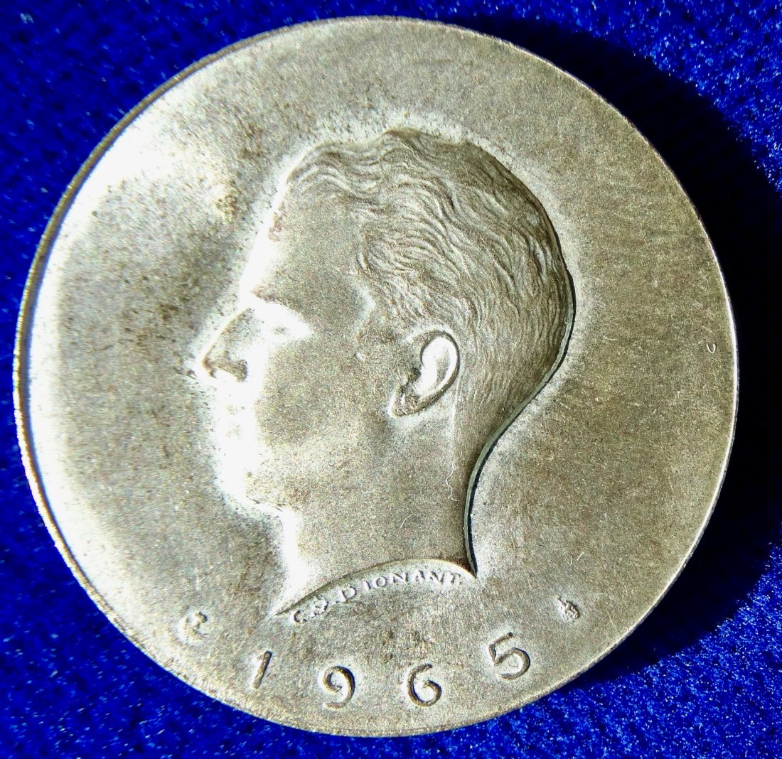  Belgien, Jeton- Medaille 1965 zur Tausendjahrfeier der Brüsseler Münze   