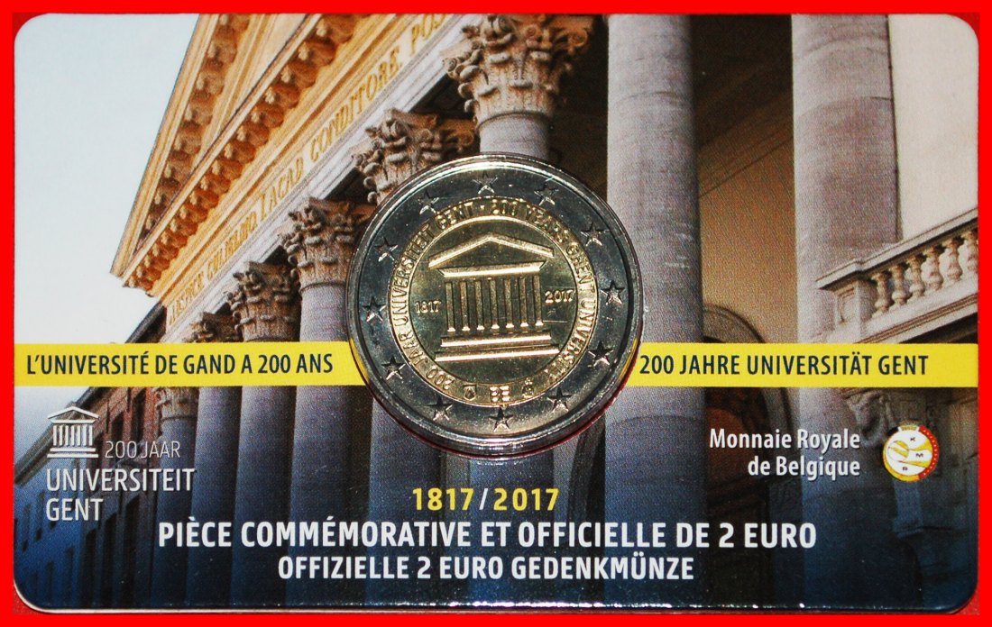  * EQUALITY PROPAGANDA: BELGIUM ★ 2 EURO 1817 2017! UNCOMMON COINCARD UNC★LOW START ★ NO RESERVE!   