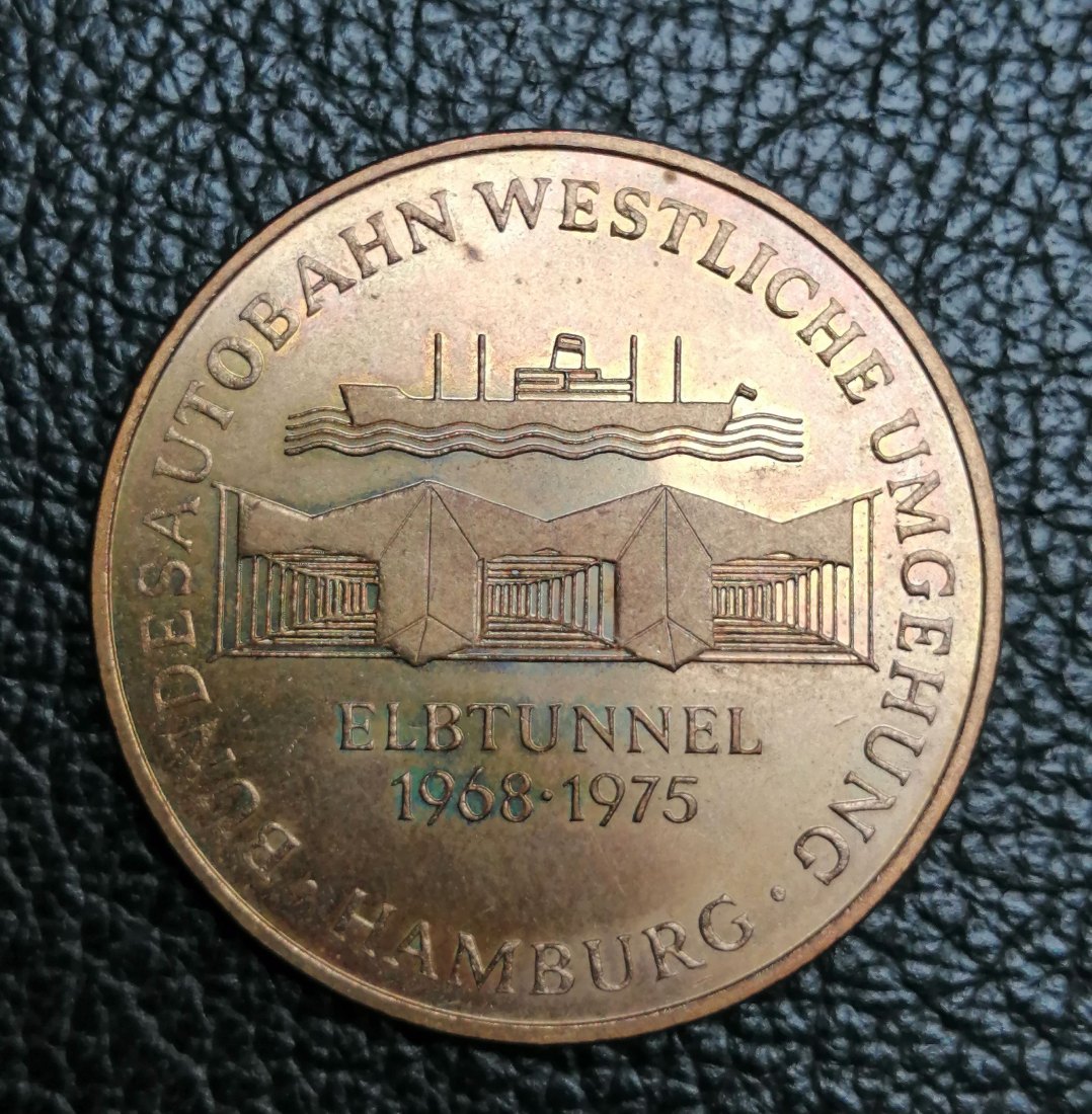  Hamburg ELBTUNNEL 1968-1975 grosse Medaille 35 mm   