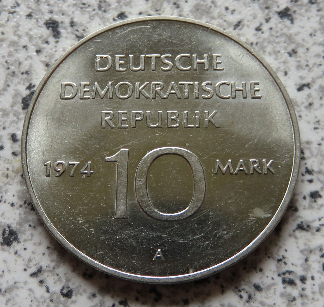  DDR 10 Mark 1974 25. Jahrestag der DDR   
