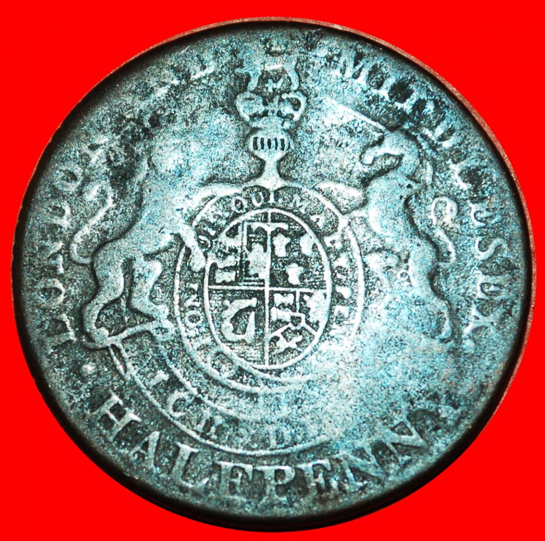  * CONDER PENNY:IRLAND und GROSSBRITANNIEN★HALBER PENNY 1787-1797★GEO PRINCE OF WALES★OHNE VORBEHALT!   